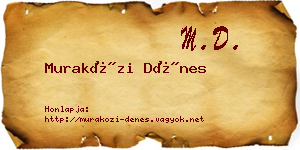 Muraközi Dénes névjegykártya